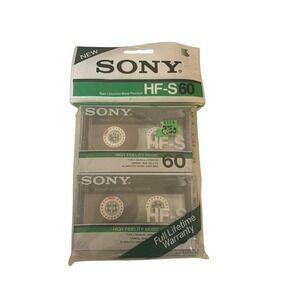SONY HF-S 60 Blank Audio Cassette Tape (Sealed) NOS! New